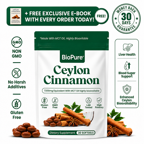 Ceylon Cinnamon 7200mg Equivalent with MCT Oil