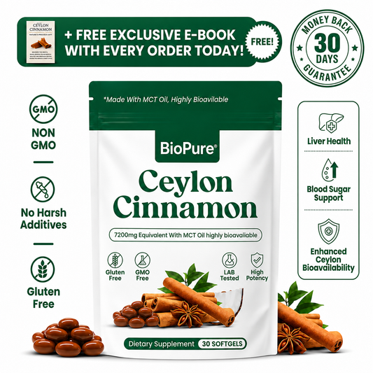 Ceylon Cinnamon 7200mg Equivalent with MCT Oil
