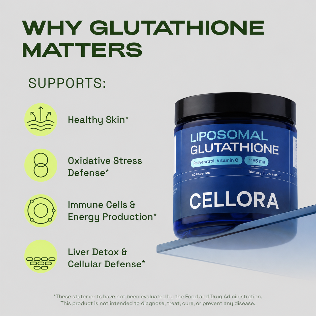 Liposomal Glutathione Complex | Antioxidant & Cellular Health Support